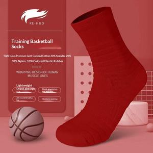 Chaussettes de basketball pour hommes, chaussettes épaisses en boucle éponge, chaussettes rembourrées, chaussettes mi-mollet de qualité supérieure pour la course à pied, les activités de plein air et les sports - Product Image 3