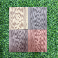 Revêtement de sol extérieur en composite bois 3D gaufré de haute qualité, imperméable, WPC, carré, creux, pour revêtement de sol extérieur