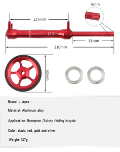 <span class=keywords><strong>Tige</strong></span> télescopique litepro en alliage d'aluminium pour extension de roue facile, pour vélo pliant, pièces de vélo - Product Image 2