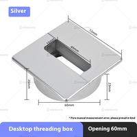 Cache-trou décoratif moderne pour bureau d'ordinateur, pour table de salon avec trou de 60 mm, en plastique