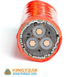 สายไฟฟ้า XLPE แรงดันสูง8.7/15KV ตัวนำทองแดงฉนวนพีวีซีผ่านการรับรอง CE ความต้านทานการกัดกร่อนใต้ดิน - Product Image 5