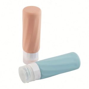 Kit de voyage écologique anti-fuite approuvé avec logo personnalisé, 90 ml, quatre pièces, flacons de toilette en silicone rechargeables pour avion - Product Image 2