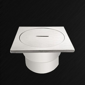 OEM 25 Check Cleaning Opening 20cm Square Floor Drain 304 Stainless Steel Odor-Proof Plug Outdoor DN75/110/160 Pipe Light - Product Image 1
