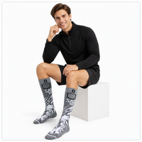 Chaussettes chauffantes à piles pour la pêche sur glace, chaussettes thermiques extrêmes pour le froid, chauffe-orteils en fibre de carbone, rechargeables, vente en gros, direct usine