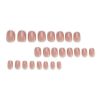 24 Uñas Postizas Francesas Blancas con Punta Rosa, Reutilizables, Diseño de Lazo, Lindas Uñas Artificiales para Mujer, Venta al Por Mayor