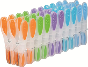 Pinces à <span class=keywords><strong>linge</strong></span> en plastique colorées à prise souple, durables, pour suspendre vêtements, sacs, chaussures et chaussettes – Nouveauté Printemps, Vente Flash - Product Image 2