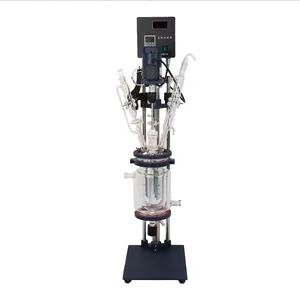 Best price and quality mixing jacketed 5L glass reactor for laboratory