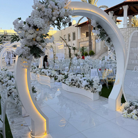 Arche de mariage ronde NIKA lumière LED mer scène allée passerelle décoration acrylique arche ronde toile de fond