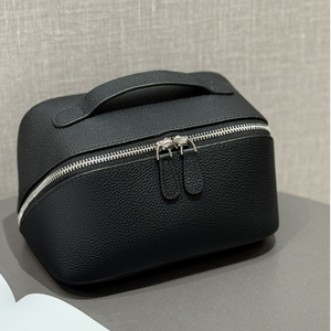 Bolsas de Maquillaje Personalizadas de Cuero Genuino, Bolsas de Cosméticos de Piel Vacuna Sencillas y Modernas para Mujer, Bolsas de Aseo, Bolsas de Almacenamiento - Product Image 3