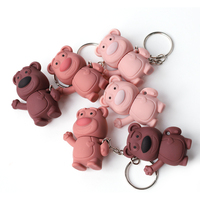 Porte-clés végétalien en forme d'ours, brillant à lèvres pigmenté longue tenue hydratant, maquillage coréen de haute qualité