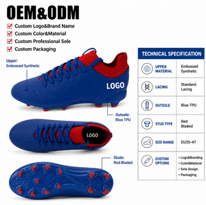 <span class=keywords><strong>Scarpe</strong></span> <span class=keywords><strong>da</strong></span> <span class=keywords><strong>Calcio</strong></span> di Alta Qualità per Uomo, Tomaia in Pelle Sintetica, Suola Intermedia in TPU, Suola Esterna in Gomma - Personalizzabile <span class=keywords><strong>con</strong></span> Loghi di Squadra, Opzioni di Marchio Proprio - Product Image 3