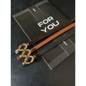 Cinturón de Cuero Genuino con Hebilla de Serpiente para Mujer, de Piel de Vaca, Duradero, de Color Sólido, para Vestidos, Chaquetas y Pantalones - Product Image 1