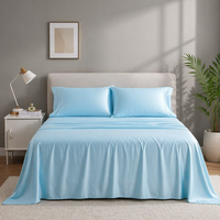 Ensemble de draps de lit en bambou rafraîchissant, literie douce et soyeuse