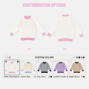 Puresun, 10 <span class=keywords><strong>ans</strong></span> d'expérience, pulls en tricot doux de haute qualité, col rond, manches longues, chauds pour l'hiver, pulls pour filles - Product Image 4