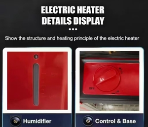 Aquecedores Elétricos Radiantes de Quartzo Portáteis de Metal e Plástico para Mesa com Proteção Contra Quedas, Economia de Energia e Aquecimento Rápido - Product Image 4