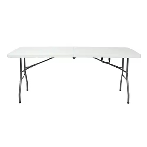 Bán Buôn Tùy Chỉnh Xách Tay 6ft Nhựa Màu Trắng Đồ Nội Thất Ngoài Trời Có Thể Gập Lại Tiệc Phục Vụ Hình Chữ Nhật Ăn Cắm Trại Bảng Gấp - Product Image 2