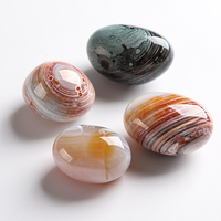 Pierre de palmier en agate naturelle multicouche, polie et rayée, pour la fabrication de pendentifs DIY, agate de guérison Wenwan, polie et prête à l'emploi, vente en gros