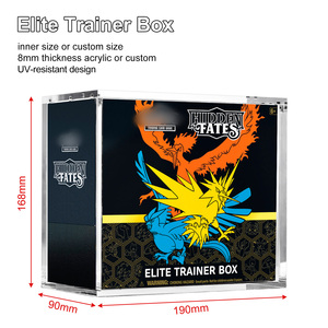 Boîte de protection magnétique personnalisée en acrylique transparente résistante aux UV pour cartes de jeu de collection Elite Trainer (ETB) et boosters TCG - Product Image 2