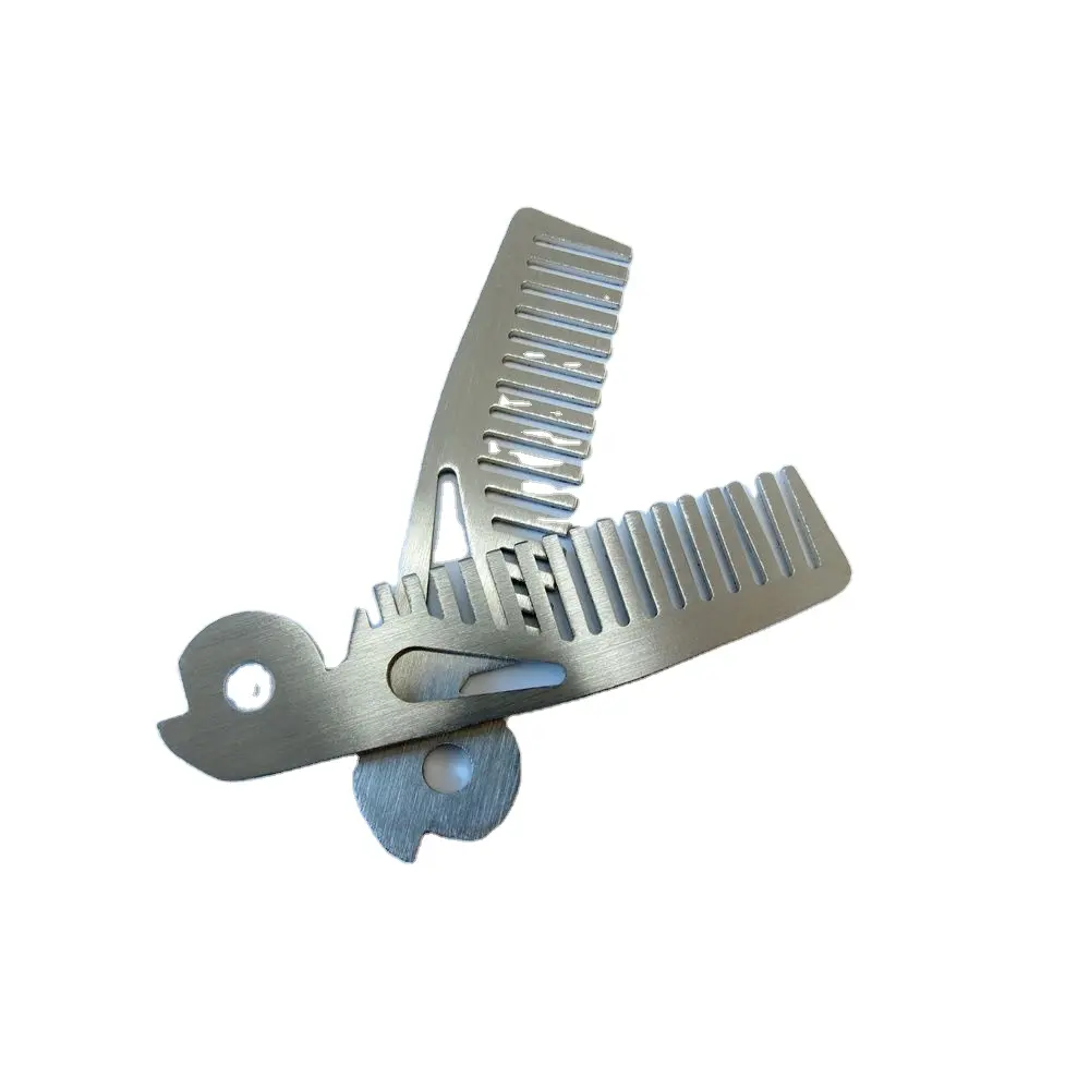 China Hersteller maßge schneiderte moderne personal isierte Aluminium Edelstahl Haustier Läuse Kamm benutzer definierte Metall Haar kämme mit Ihrem Logo