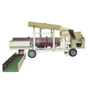 Large Capacity Mineral Wash Plant Ore Sieve Rotary Trommel Scrubber For Sand Washing