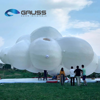 Ballon publicitaire gonflable géant personnalisé en forme de nuage, télécommandé, pour sites touristiques et décorations extérieures