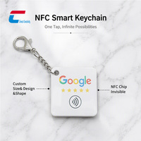 Porte-clés NFC intelligents 13,56 MHz, avis Google, réseaux sociaux, porte-clés NFC en époxy