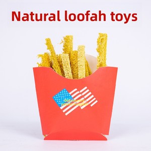 Loofah Ball Chew Pet Toy Cartoon for Small Pets Chinchilla Guinea Pigs <b>Rabbit</b> Hamster Gerbil Natural Material <b>Cage</b> Accessory - Product Image 5