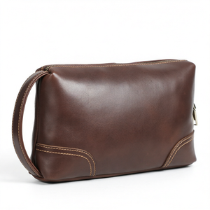 Full Grain <b>Leather</b> Travel Pouch Vintage Zipper Clutch <b>Bag</b> Portable Organizer Case for Men <b>Small</b> <b>Bag</b> for women Cosmetic <b>Bag</b> - Product Image 1