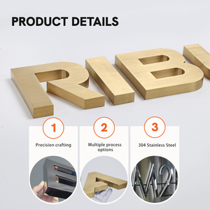 Kelly tùy chỉnh lớn 3D kim loại thư tường biểu tượng Đăng ngoài trời bán buôn 3D chữ thép không gỉ dấu hiệu cho khách sạn quảng cáo - Product Image 5