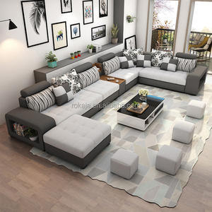 सस्ते बहुउद्देशीय सोफे निर्माता निर्माता आधुनिक होम ऑफिस लाइब्रेरी सोफा के साथ छोटे 3 4 5 7 सीट सी आकार के कोने नीले सोफे की बिक्री करते हैं। - Product Image 4