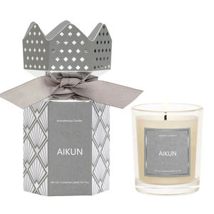 AIKUN Velas Perfumadas de Vidrio de Cera de Soja Personalizadas Premium Lujo Navidad Pascua Decoración Barras Bajo Precio Acción de Gracias Diwali - Product Image 3