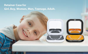 Boîte de rangement pour appareil dentaire invisible en plastique et silicone imperméable avec logo personnalisé pour appareil orthodontique, isolation des bactéries, carrée - Product Image 6