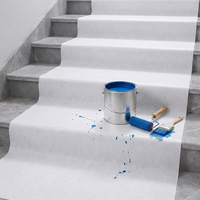 Rouleau de protection de surface en polyester blanc auto-adhésif pour revêtements de sol