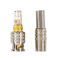 Terminales adaptadores de cobre con conector BNC CCTV de tornillo rápido con pines 1P para conexiones de cable RG59 Impedancia 50/75ohm