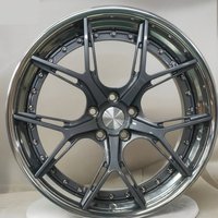 Nouvelles jantes en alliage d'aluminium 6061 T6 forgées à multiples rayons, finition Gunmetal poli, pressées 12000T, certifiées TUV/JWL/VIA S4-00015, 18-24, garantie 6 ans