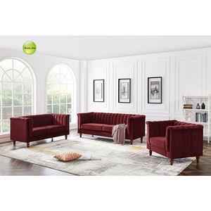 <span class=keywords><strong>Sofa</strong></span> beludru <span class=keywords><strong>Burgundy</strong></span> elegan, Set <span class=keywords><strong>Sofa</strong></span> bagian Modern warna merah, Set penutup <span class=keywords><strong>Sofa</strong></span> Eropa, <span class=keywords><strong>Sofa</strong></span> Knock penuh 321 tempat duduk - Product Image 1