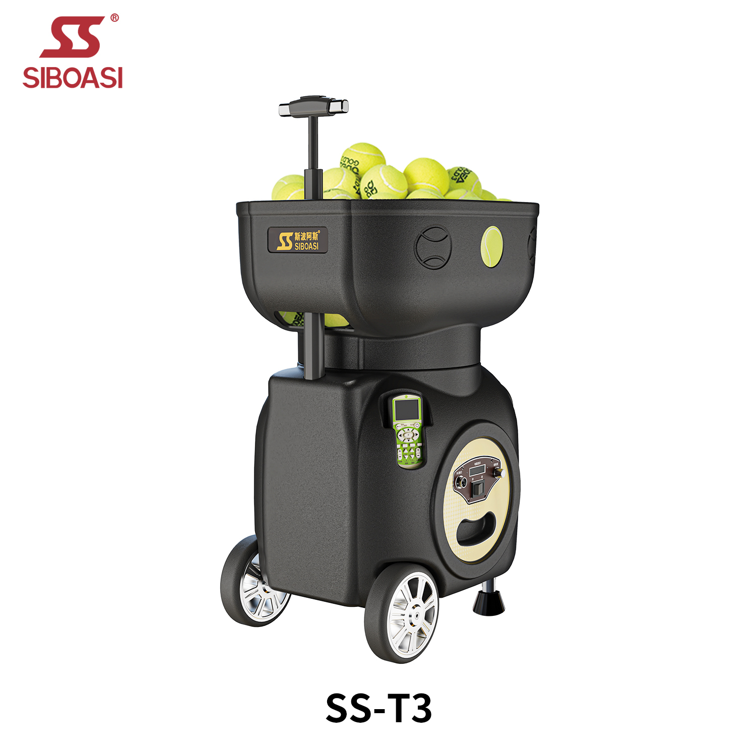 Novo Design Ball Launcher Máquina De Servir De Bola De Tênis Máquina De Bola De Tênis Lançador Para Venda****^^^^ https://www.siboasi.com
