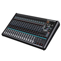 Table de mixage DJ audio haute résolution DSP 16 canaux KM-16 avec woofer de 4 pouces pour équipement de studio professionnel et enregistrement sonore