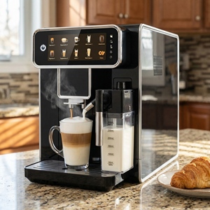Pequeña Máquina de Espresso Semiautomática con Bomba y Vaporizador de Leche para Uso Doméstico - Product Image 6