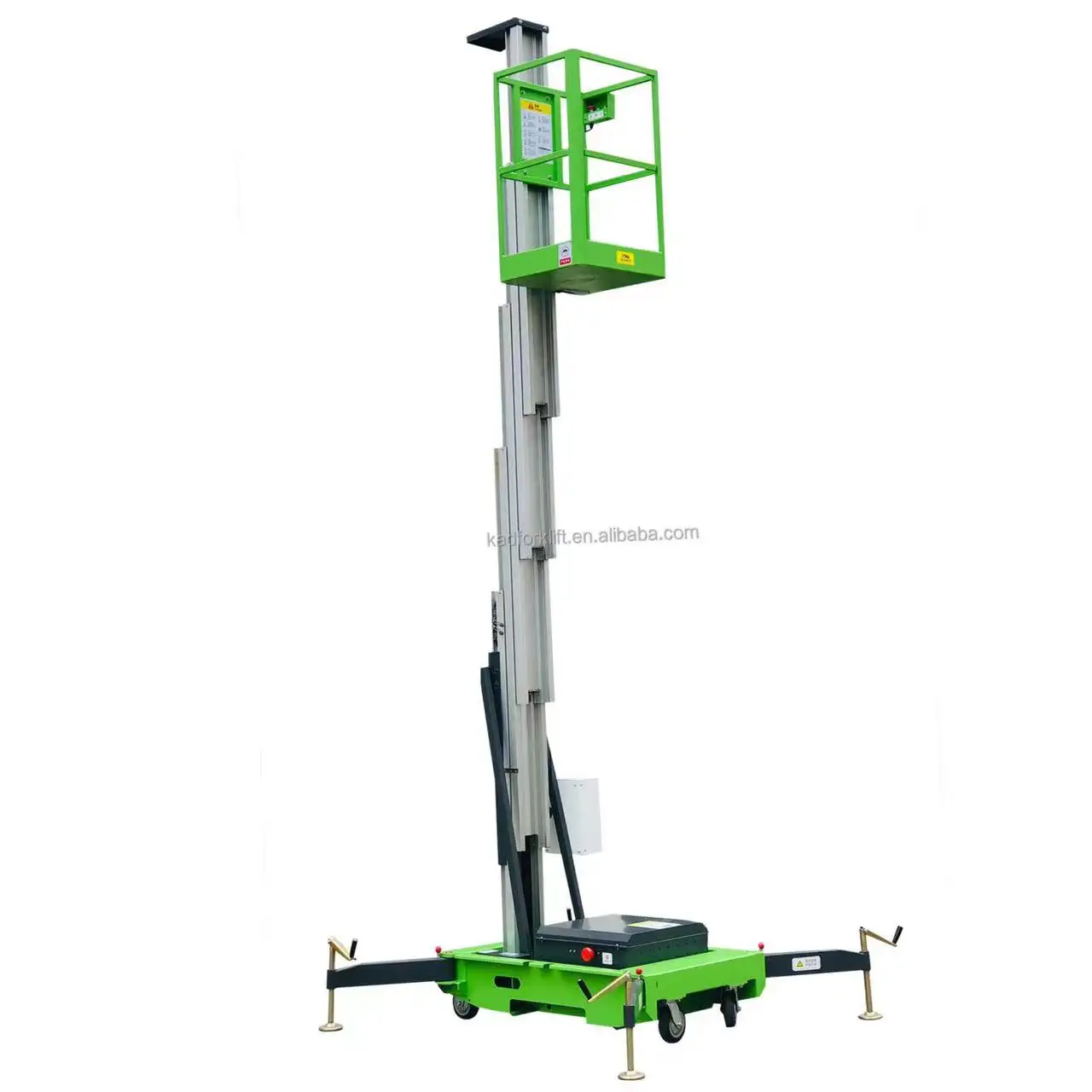 9m Portable Vertical Hydraulic Single Mast Electric Manned Aluminum Alloy Lifting Platform