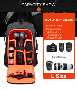 Fábrica de suprimentos ao ar livre impermeável PTZ estabilizador ombro fotografia mochila <span class=keywords><strong>DSLR</strong></span> câmera saco com 15,6 polegadas laptop compartimento - Product Image 3