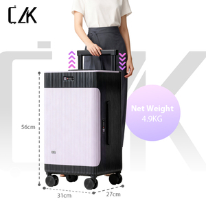 Hot bán buôn Thanh Niên sinh viên nội trú trường hợp hành lý với Front/TOP Pocket cổng USB trường hợp ánh sáng phổ phiên bản nghệ thuật thân cây Vali - Product Image 4