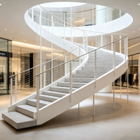 Escalier droit intérieur en acier inoxydable galvanisé, en promotion