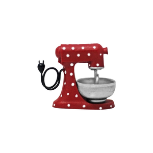 Accesorios para casa de muñecas a escala 1/12 Mini mezclador en miniatura rojo estilo navideño - Product Image 2