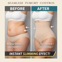 En gros Culotte gainante taille haute pour femme, dos bas, sans couture, effet ventre plat, string, body sculptant amincissant