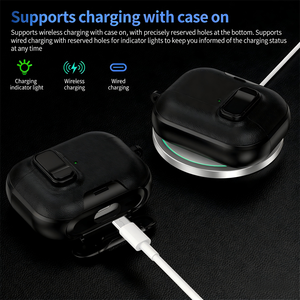 Estuche de Cuero Magnético de Lujo con Llavero para Auriculares AirPods <span class=keywords><strong>Pro</strong></span> 2/3/4, Funda Protectora a Prueba de Golpes para Auriculares BT - Product Image 5