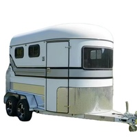 Remorque de luxe pour 2 chevaux, chargement par l'angle, système de freinage électrique, remorque pour chevaux
