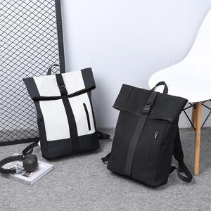 Custom European Casual Roll-top Backpack, Large-capacity Shoulder Bag with Roll-top Closure, Perfect for College - Product Image 2