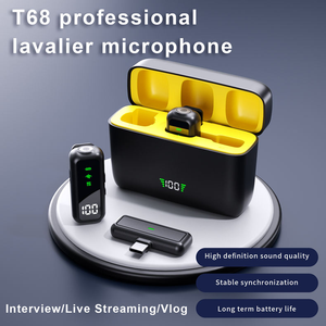 Ensemble de microphones cravate sans fil SX68 USB Type C avec réduction du bruit pour interviews, streaming et vlogs - Product Image 4