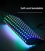 Écran LED flexible RGB en cuivre noir 8x32, bande lumineuse intelligente, éclairage paysager, application, guirlandes lumineuses, affichage matriciel de points, étanche
